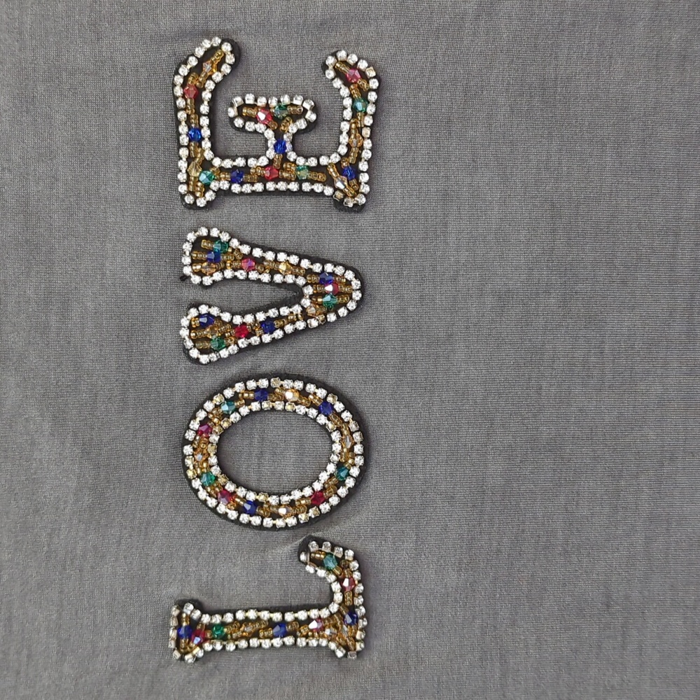 Inc Rhinestone Love T shirt - Picture 2 of 8